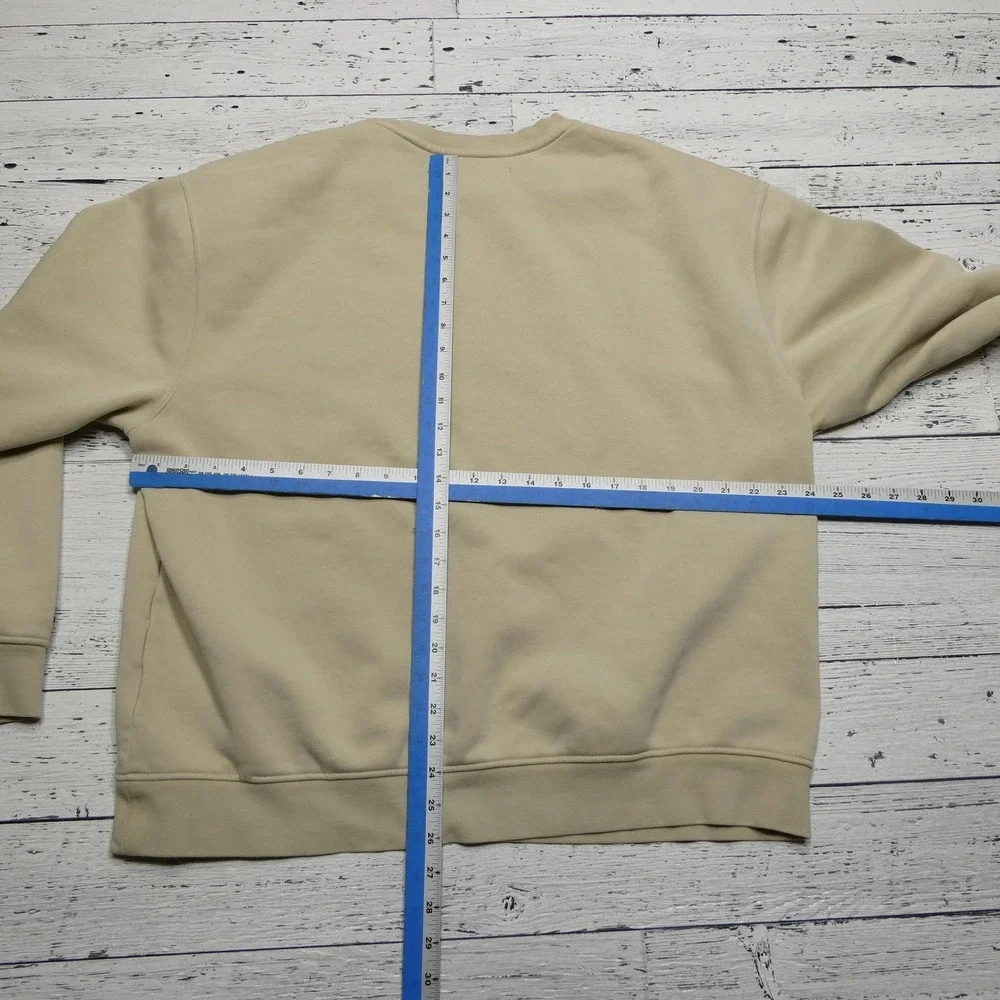 Jordan Sweatshirt Mens XL Beige Crewneck Fleece JORDAN Plaid Applique Jumpman